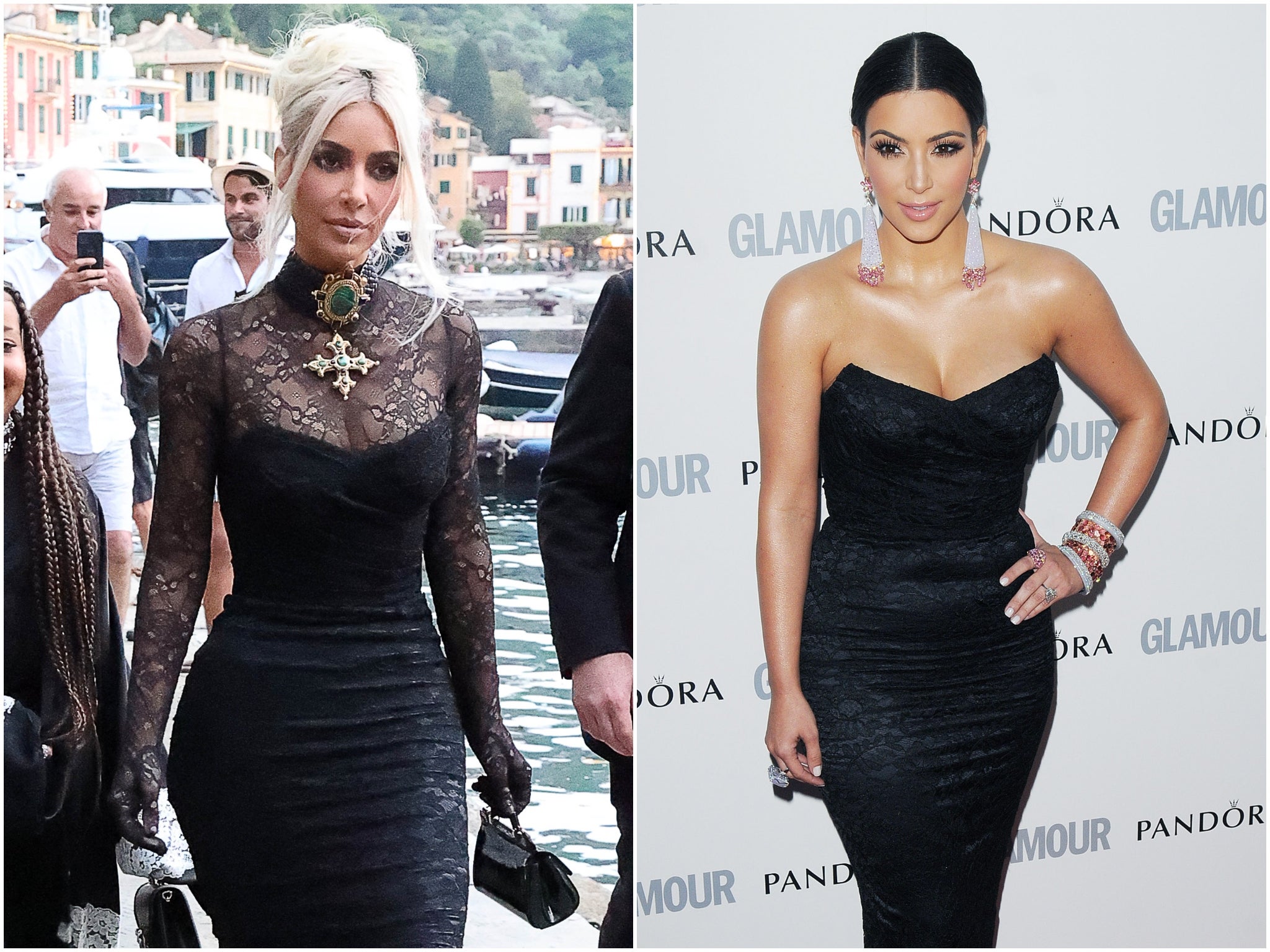 Kim Kardashian Re Wore A Dress From 2011 To Kourtneys Wedding The Independent